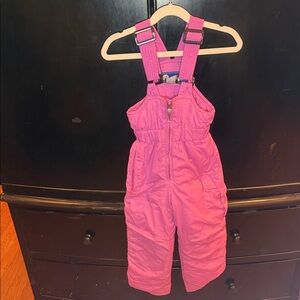 Pink Kids snow Overalls